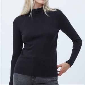 French connection roll neck baby soft sweater size S black